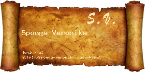 Sponga Veronika névjegykártya